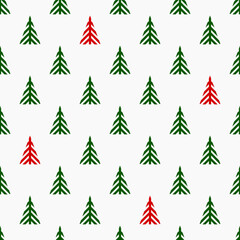 Christmas trees holiday wallpaper pattern.