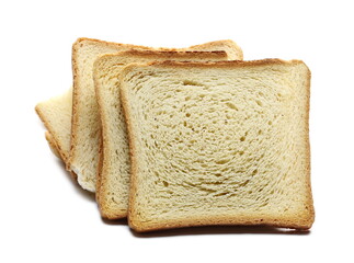 Toast bread slices isolated on white background