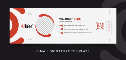 Modern corporate email signature vector template