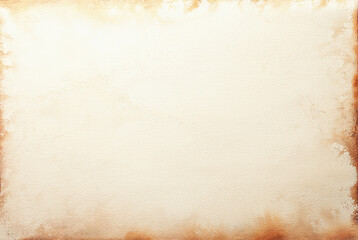 Texture of old craft beige paper with coffee spot, vintage background.
