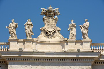 Fototapeta na wymiar Architectural detail at St Peter square in Vatican city