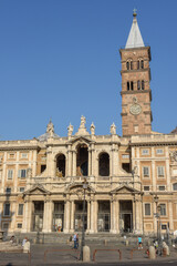 Fototapeta na wymiar Cathedral of Santa Maria Maggiore in Rome on Italy