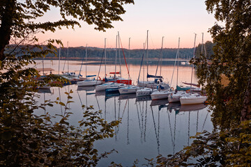 boats on the lake