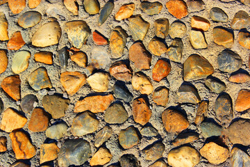 abstract background with dry round stones Sea stones Naturally polished white pebble stone. Colorful small pebbles or stone in the garden with a difference in color. High quality photo