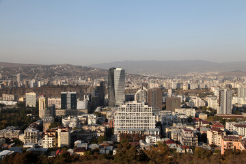 Fototapeta na wymiar Tbilisi Vake district new skyline 2020 architecture urban city