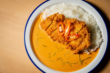 fried pork with japan curry
