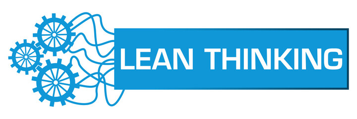 Obraz premium Lean Thinking Gears Random Lines Box Horizontal 