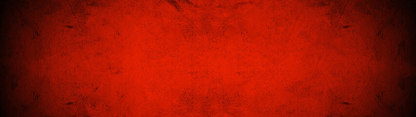 Dark black red stone concrete paper texture background panorama banner long, with space for text