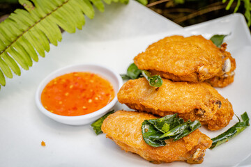 fired chicken snack on lunch