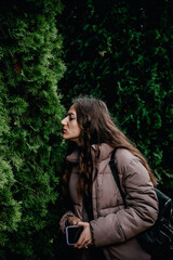 Girl and flowers