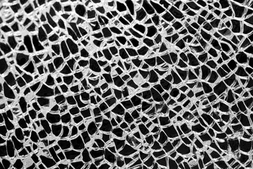 Texture broken glass on black background