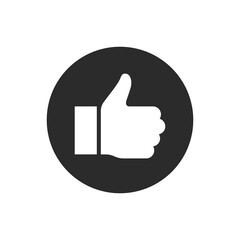 Thumbs up button vector icon