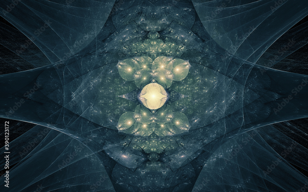 Fototapete digital generated image in the form of abstract geometric shapes of various shades and colors for us
