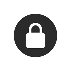 Padlock button vector icon