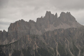 Hiking and climbing on the Via Ferrata trails around Cortina in the Dolomite Mountains of Northern Italy