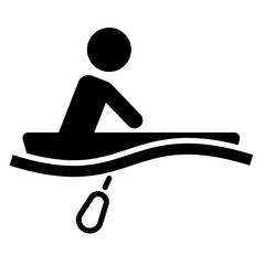 Athlete silhouette symbol on isolated background. Sport icon © AndS