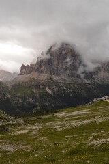 Hiking and climbing on the Via Ferrata trails around Cortina in the Dolomite Mountains of Northern Italy