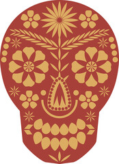 Calavera Mexican folk art motif