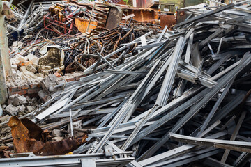 Scrap yard, metal for recycling, acceptance of non-ferrous metal.
