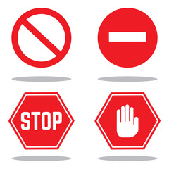 stop sign icon collection