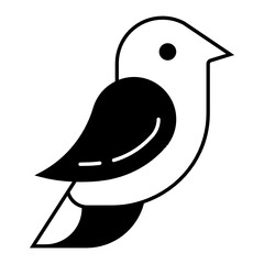 Big Sparrow Bird Concept Vector Icon Design, Flying Pet Symbol on White Background 