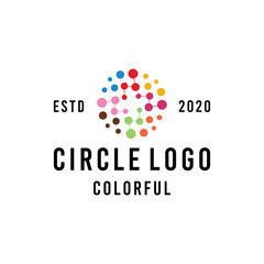 Colorful dot Circle Logo design Vector