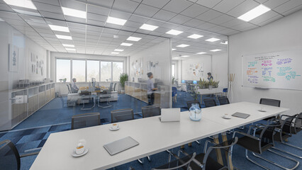 Office interior rendering showcase