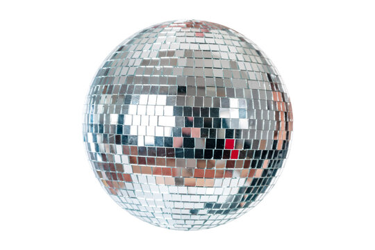 Disco Ball music event equipment on white