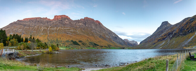 View at Eidsvatnet in Eidsdal, Norway.