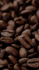 roasted coffee beans top view