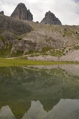 Hiking around the stunning and dramatic Drei Zinnen / Tre Cime di Lavaredo mountains in the Dolomites of Northern Italy