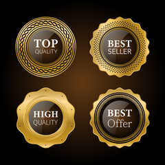 Premium, quality retro vintage labels collection. vector illustration