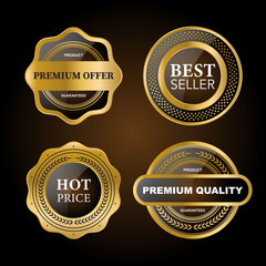 Premium, quality retro vintage labels collection. vector illustration