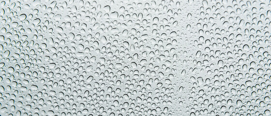 Bannière de gouttes de pluie sur une vitre