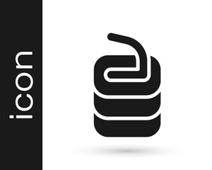 Black Stone for curling sport game icon isolated on white background. Sport equipment. Vector.