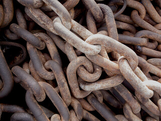 photo of old rusty chain as background