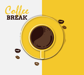 Coffee Poster Advertisement Flayers Vector Illustration