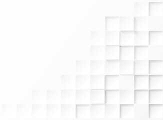 Abstract paper square white Background ,light and shadow. Vector.