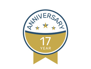 17 anniversary logo vector templates, 17 years anniversary design 