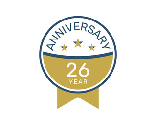 26 anniversary logo vector templates, 26 years anniversary design 