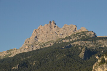 Hiking and climbing at the stunning Passo Giau in the Dolomite mountains of Northern Italy