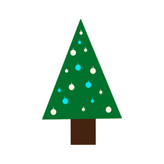 Cute Christmas tree, modern design. Christmas tree. Can be used for printed materials - flyers, posters, business cards or for the web.