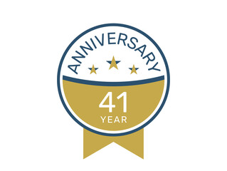 41 anniversary logo vector templates, 41 years anniversary design 