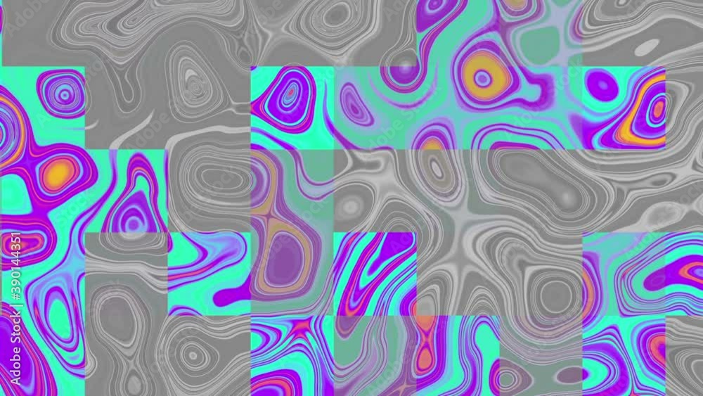 Aufkleber Abstract changing corrosive texture. Looping video with imitation of a Datamoshing video.