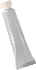 Simple minimal oil acrylique watercolor paint cream beauty tube icon illustration vector design element isolated on a white background