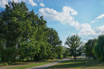 The Elbe cycle route in the New Town of Dresden