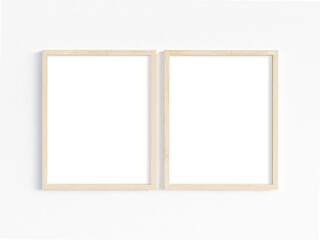 Mockup of 2 frames to display your work. 3D illustration.
