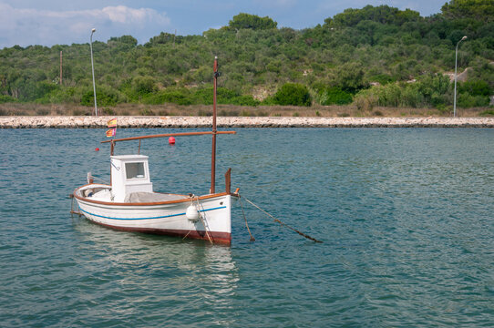 Traditional Spanish boat called Llaut in Mallorca