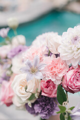 Obraz na płótnie Canvas Wedding bridal bouquet of various flowers