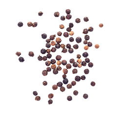 Black pepper isolated on a white background.